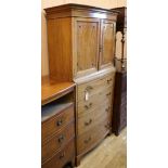 A George V bowfronted tallboy W.84.5cm