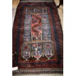 A 20th century prayer rug, East Persian 128 x 78cm