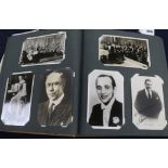 An album of Edwardian and George V postcards, signed by Opera Musicians and actors