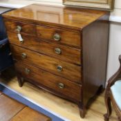 A Regency mahogany chest of drawers W.92cm