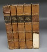 Thiers, Louis Adolphe - The History of the French Revolution, 5 vols, half calf, 8vo, scuffed,