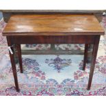 A George III mahogany tea table W.85cm