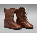 A pair of 19th century child's boots 14cm high