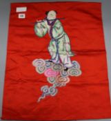 Seven Chinese silk scarves