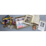 A quantity of medals and army related ephemera