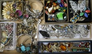 A quantity of assorted costume jewellery including bracelets, rings etc.