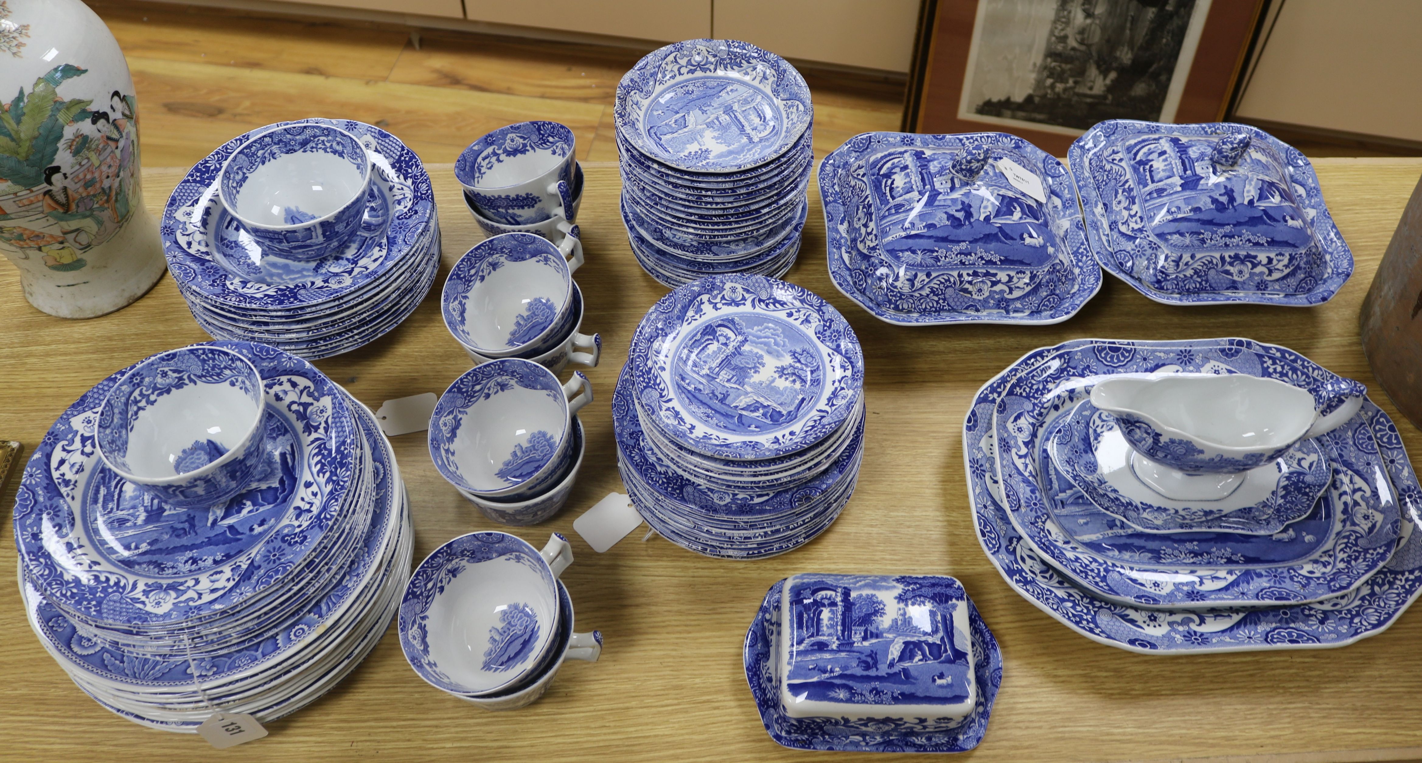 A collection of modern Spode 'Italian' pattern tableware, comprising twelve 15cm plates, twelve 19cm