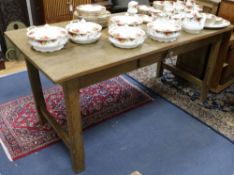 A French oak farmhouse table W.161.5cm