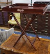 A mahogany butler's tray and stand