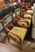 Four reproduction Regency design elbow chairs