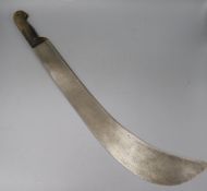 An East African horn handled machete and booklet 'The Kenya Picture' and Mau Mau leaflet length