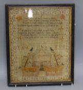 A 1788 sampler 35 x 28cm