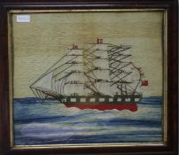 A Victorian sailor's woolwork picture