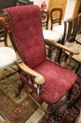 A Victorian mahogany elbow chair