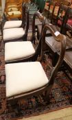 A set of four mid Victorian rosewood dining chairs