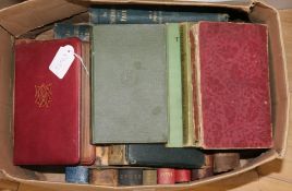 A quantity of books including An Englishman in Paris, Alice's Adventures in Wonderland, The Old