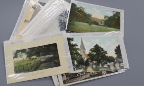 Edwardian hand tinted postcards, the majority views of Sutton and Morden