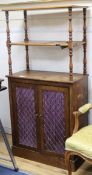 A Victorian mahogany whatnot cupboard W.75cm