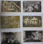 An album of Edwardian and George V postcards including tea rooms, tea drinking, children drinking