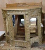 A carved oak sidetable W.78cm