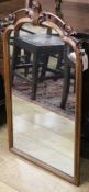 A mahogany Edwardian overmantel mirror H.88cm