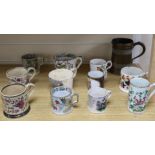 A quantity of Berlin, Victorian and other mugs