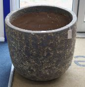 A large glazed earthenware planter H.53cm