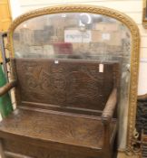 A Victorian giltwood and gesso overmantel mirror H.146cm