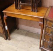 A late Victorian mahogany rectangular topped side table W.72cm