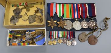 A WWII medal group to Sqn. Ldr. George T Miller RAF and a WWI duo to Cpl. E Lane, London Scottish,