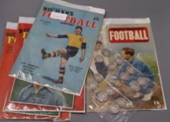 An album of Topical Times Football Portrait Cards including Busby and Matthews and related ephemera