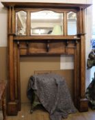 A 1920's oak fire surround W.154cm