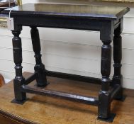 An 18th century design oak joint stool W.65cm