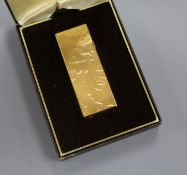 A Dunhill gold-plated lighter