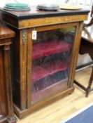 A late Victorian rosewood pier cabinet W.80cm