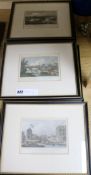 A collection of 8 framed Regents Park/Canal prints