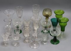 A small quantity of assorted drinking glasses