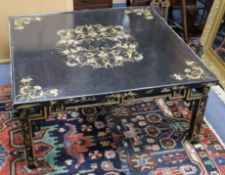 A japanned coffee table W.100cm