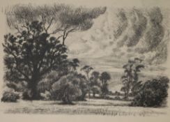 Roger Fry, two lithographs, Wooded landscape, signed in the plate, 38 x 56cm. unframed.