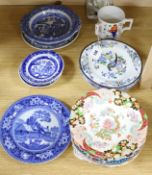 A quantity of Victorian and later ceramics, plates, etc