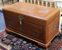 A camphorwood chest / blanket box W.108cm