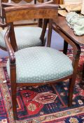 A set of four Regency chairs and a pair of French Empire fauteuils (6)