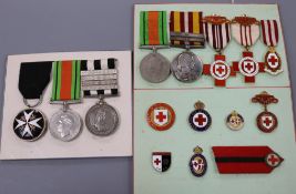 WWII St John's Ambulance group to 7351 A515 FMA Embleton W'Stow, and a WWII Red Cros group to Mrs