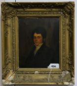 English School, circa 1830, oil on board, Portrait of Henry Boulton Pennell, second son of Captain