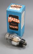 A collection of radio valves, including Mazda, Mullard, Osram