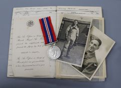 A WW2 General Service Medal awarded to Sgt. Francis Murray Greaves (-1942), a wireless operator,