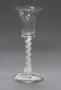 An 18th century air twist stem glass