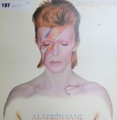 Eight David Bowie records, Ziggy Stardust - first press, no mainman - VG+/VG+Images - Red Deram