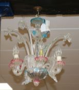A Venetian glass chandelier Approx. 46cm high