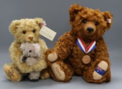 Two Steiff Australian bears, white tags